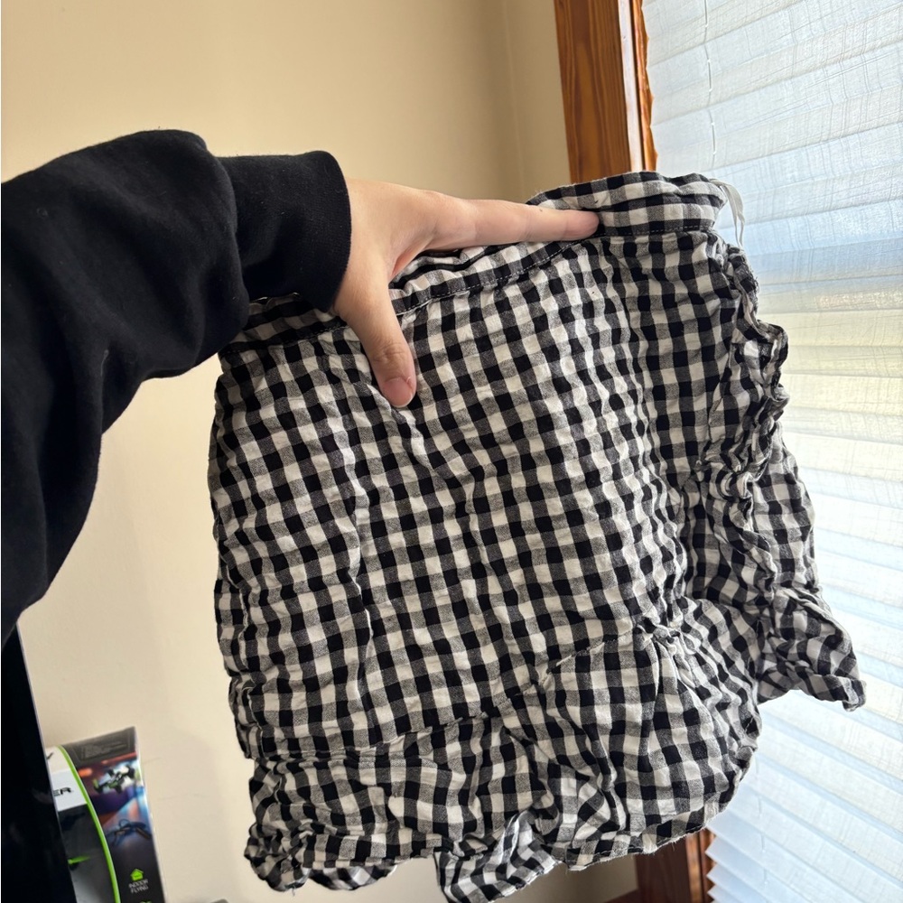 Black and White Gingham mini skirt
